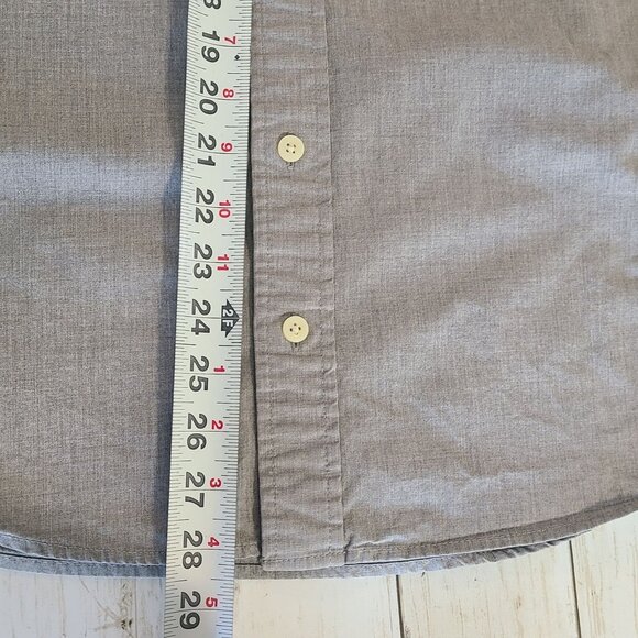 Vintage Abercrombie & Fitch Chambray Blue Button Up Mens Shirt Casual Preppy M - Picture 7 of 8